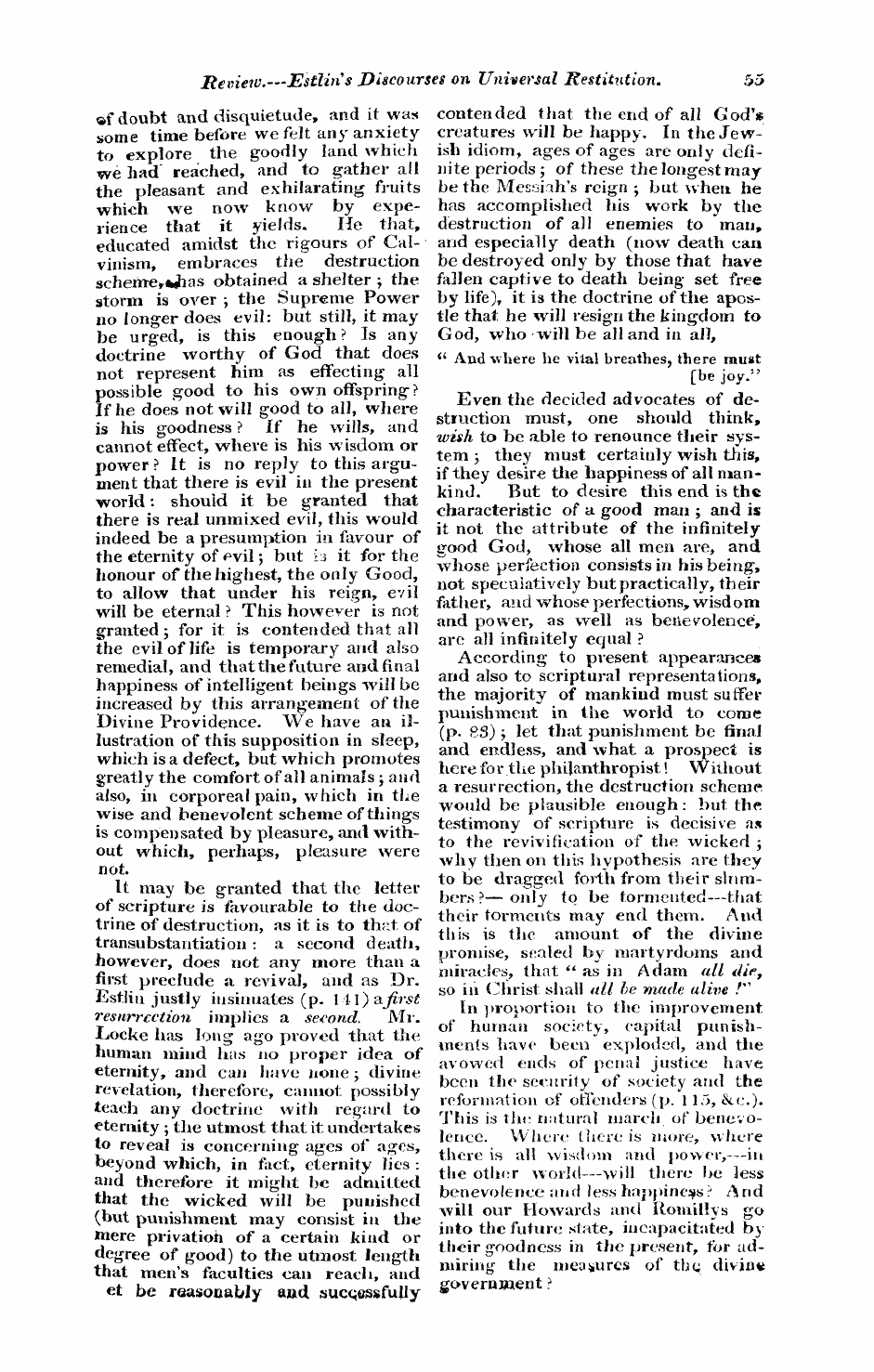 Monthly Repository (1806-1838) and Unitarian Chronicle (1832-1833): F Y, 1st edition: 55