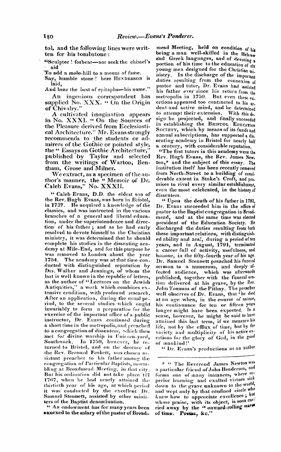 Monthly Repository (1806-1838) and Unitarian Chronicle (1832-1833): F Y, 1st edition - Untitled Article