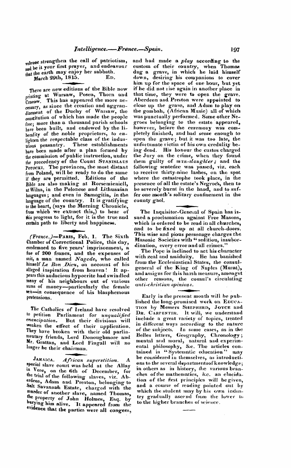 Monthly Repository (1806-1838) and Unitarian Chronicle (1832-1833): F Y, 1st edition: 69