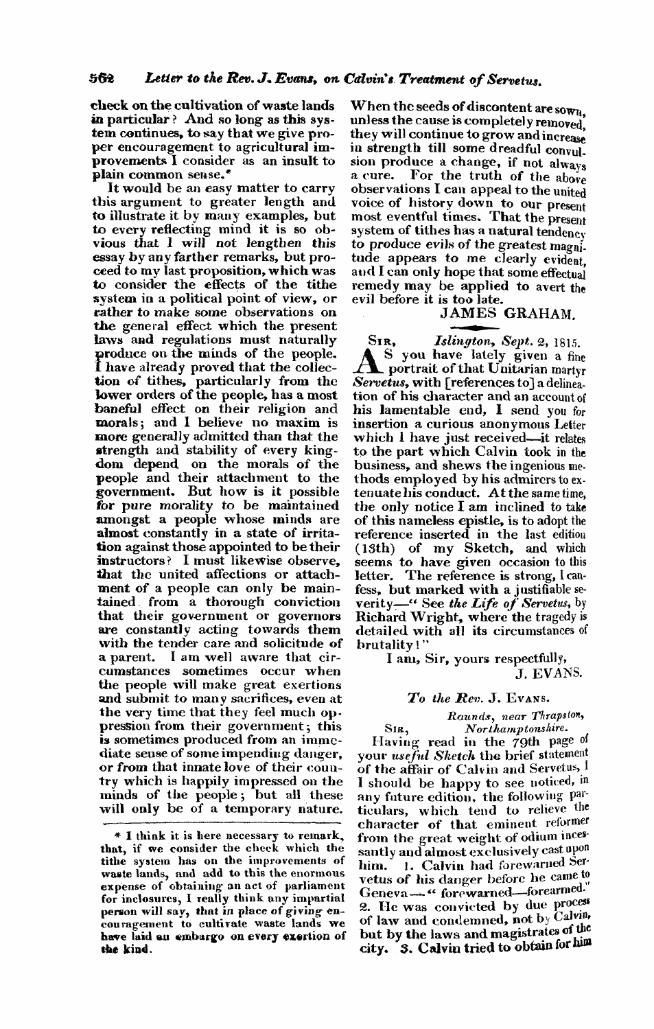 Monthly Repository (1806-1838) and Unitarian Chronicle (1832-1833): F Y, 1st edition - Untitled Article