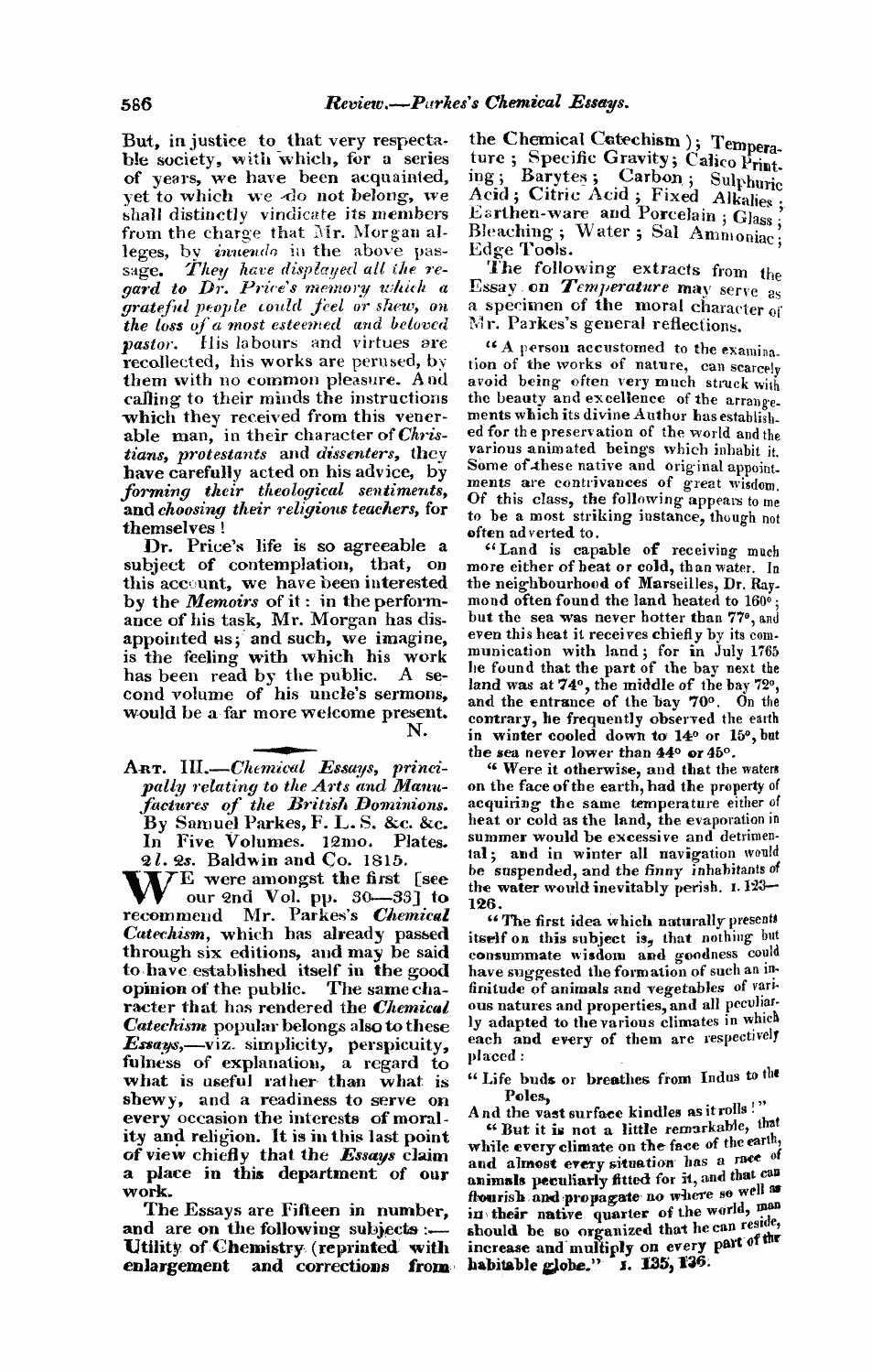 Monthly Repository (1806-1838) and Unitarian Chronicle (1832-1833): F Y, 1st edition - Untitled Article