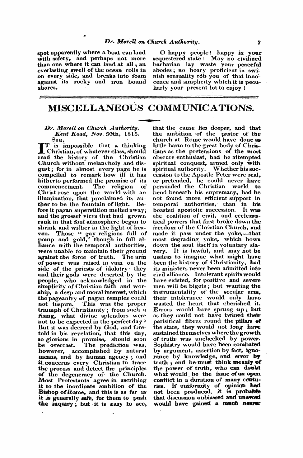 Monthly Repository (1806-1838) and Unitarian Chronicle (1832-1833): F Y, 1st edition - Untitled Article