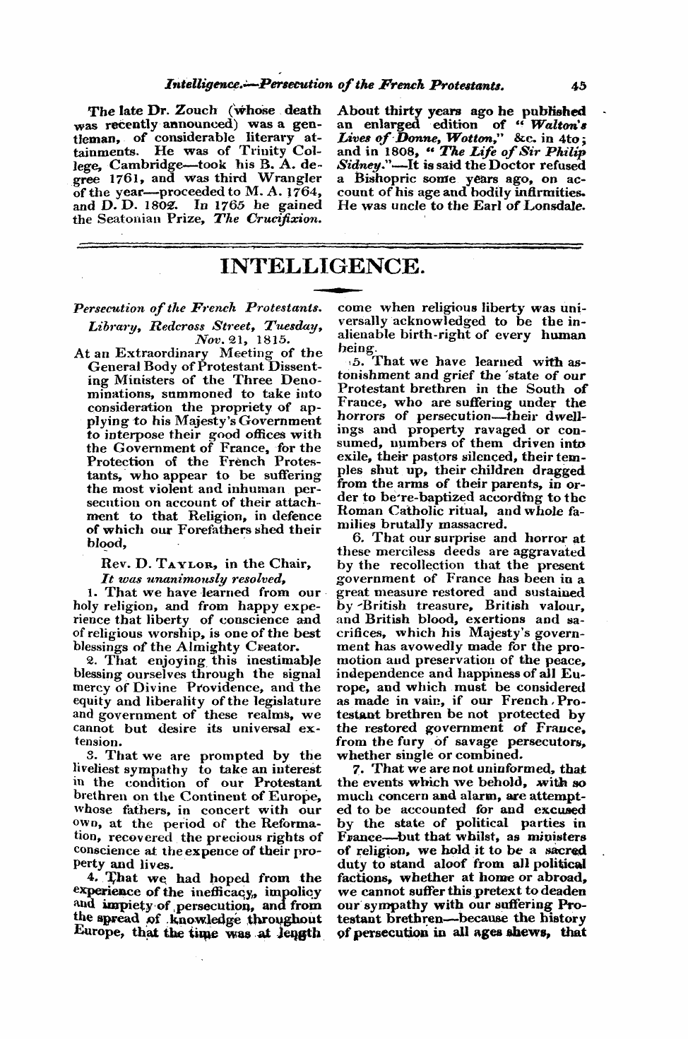 Monthly Repository (1806-1838) and Unitarian Chronicle (1832-1833): F Y, 1st edition - Untitled Article