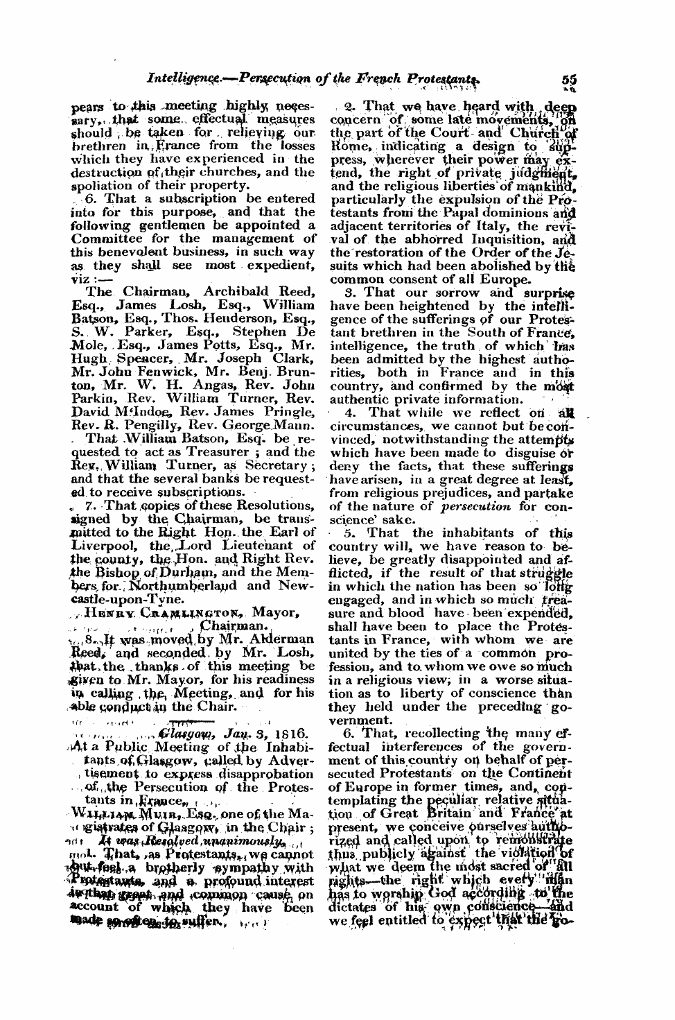 Monthly Repository (1806-1838) and Unitarian Chronicle (1832-1833): F Y, 1st edition: 55