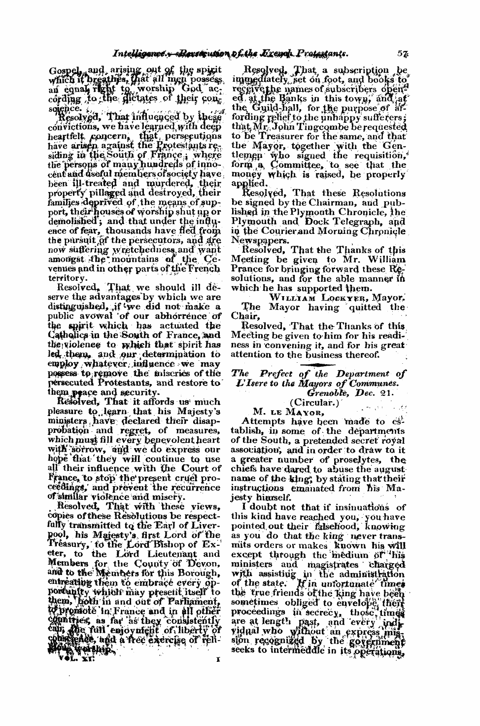 Monthly Repository (1806-1838) and Unitarian Chronicle (1832-1833): F Y, 1st edition: 57