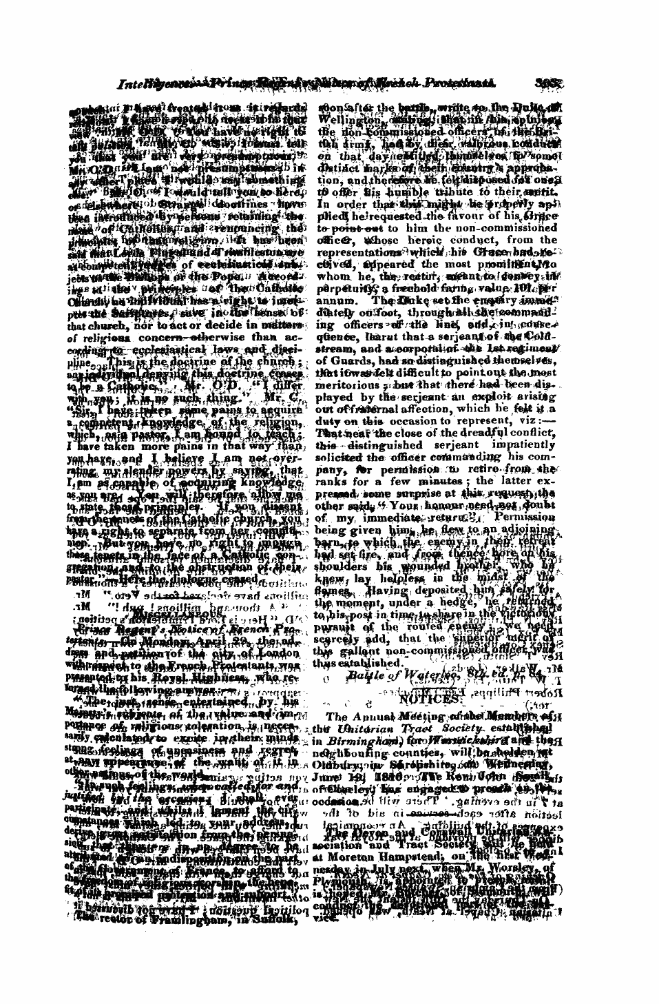 Monthly Repository (1806-1838) and Unitarian Chronicle (1832-1833): F Y, 1st edition - Untitled Article