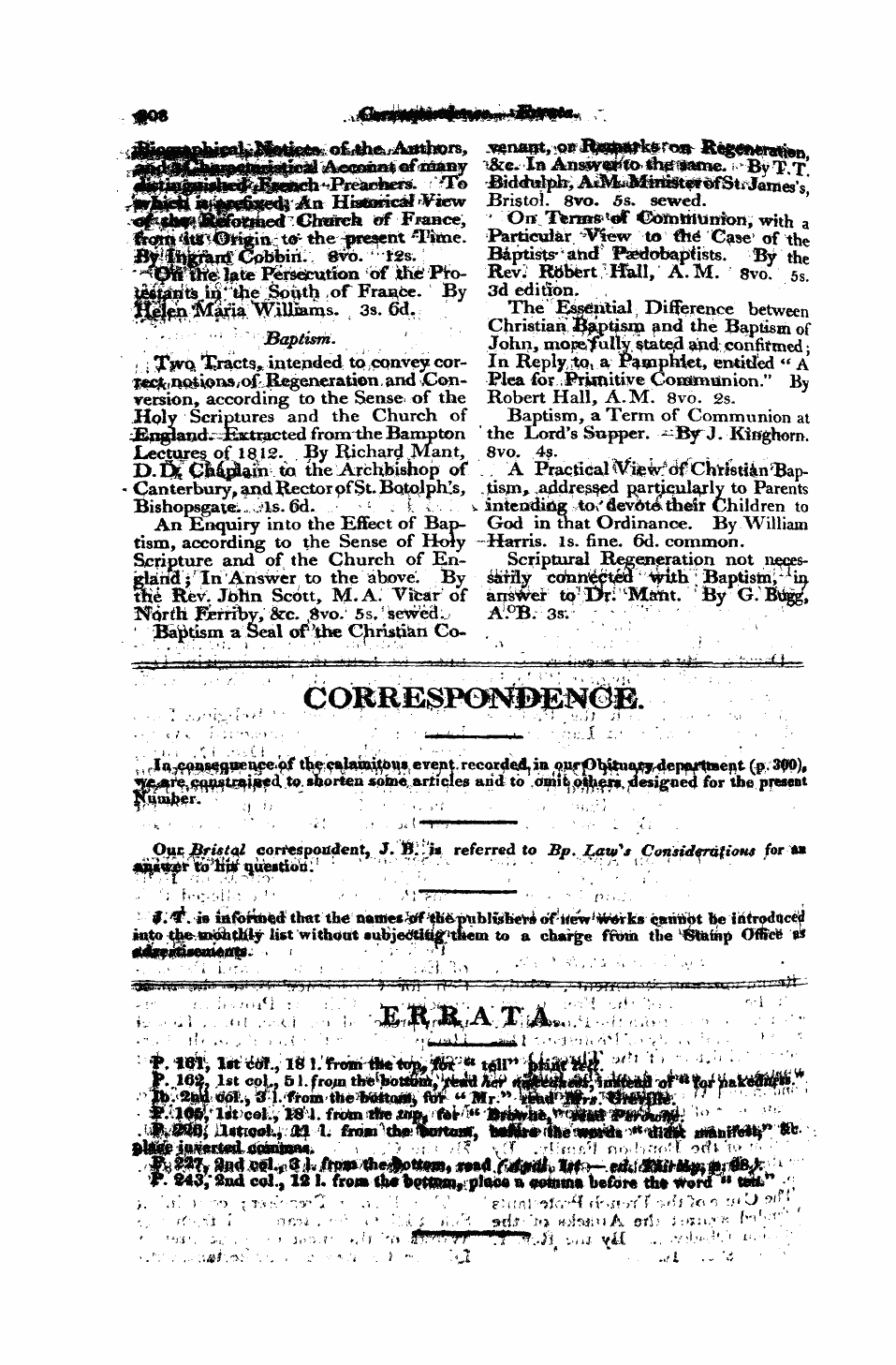 Monthly Repository (1806-1838) and Unitarian Chronicle (1832-1833): F Y, 1st edition - Untitled Article