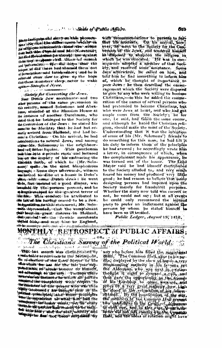 Monthly Repository (1806-1838) and Unitarian Chronicle (1832-1833): F Y, 1st edition - Untitled Article