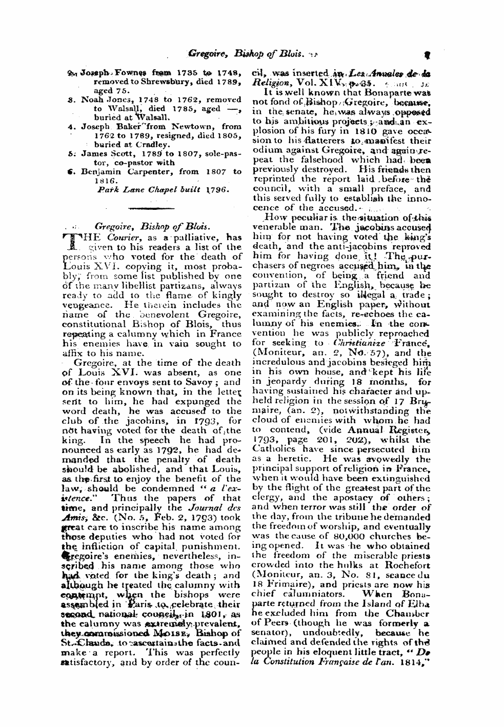 Monthly Repository (1806-1838) and Unitarian Chronicle (1832-1833): F Y, 1st edition: 7