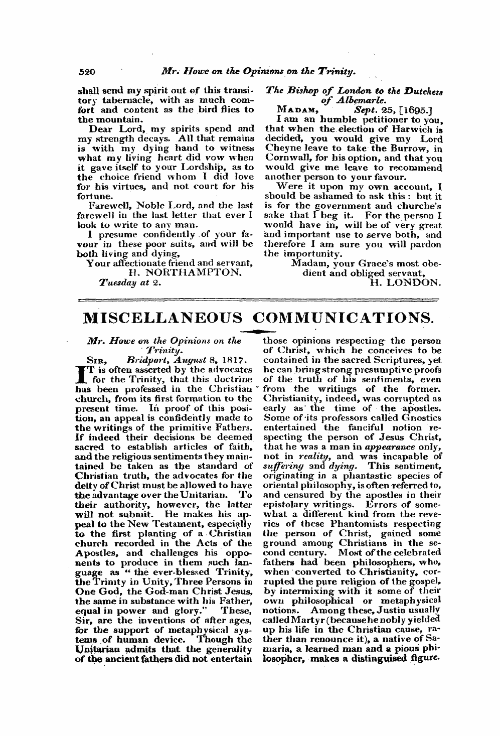 Monthly Repository (1806-1838) and Unitarian Chronicle (1832-1833): F Y, 1st edition - Untitled Article