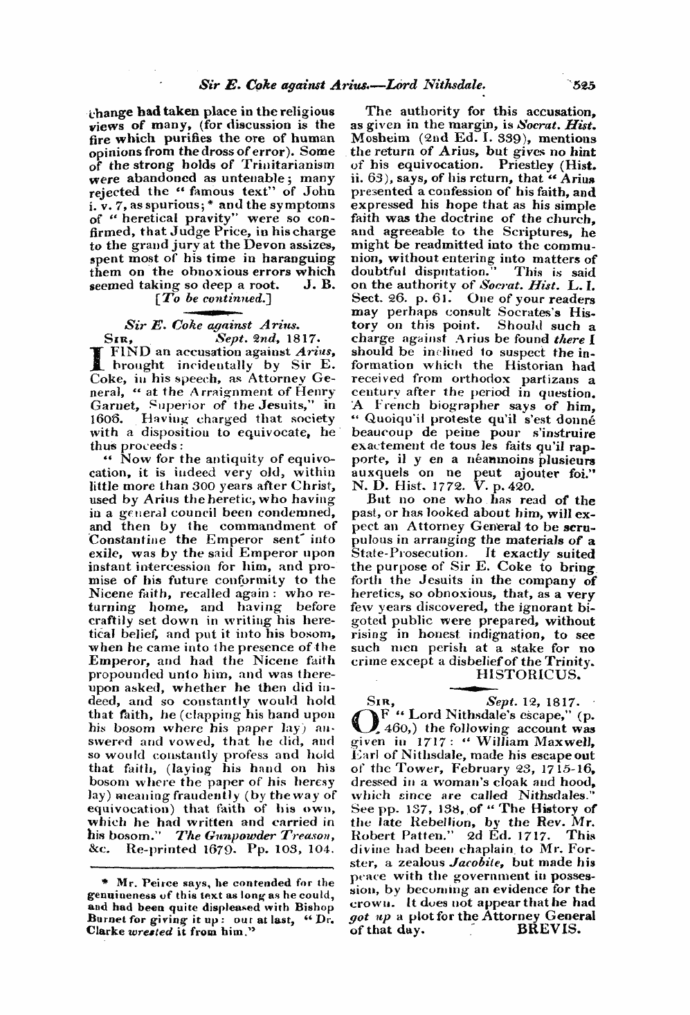 Monthly Repository (1806-1838) and Unitarian Chronicle (1832-1833): F Y, 1st edition: 13