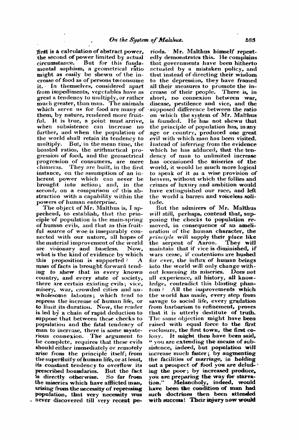 Monthly Repository (1806-1838) and Unitarian Chronicle (1832-1833): F Y, 1st edition: 21