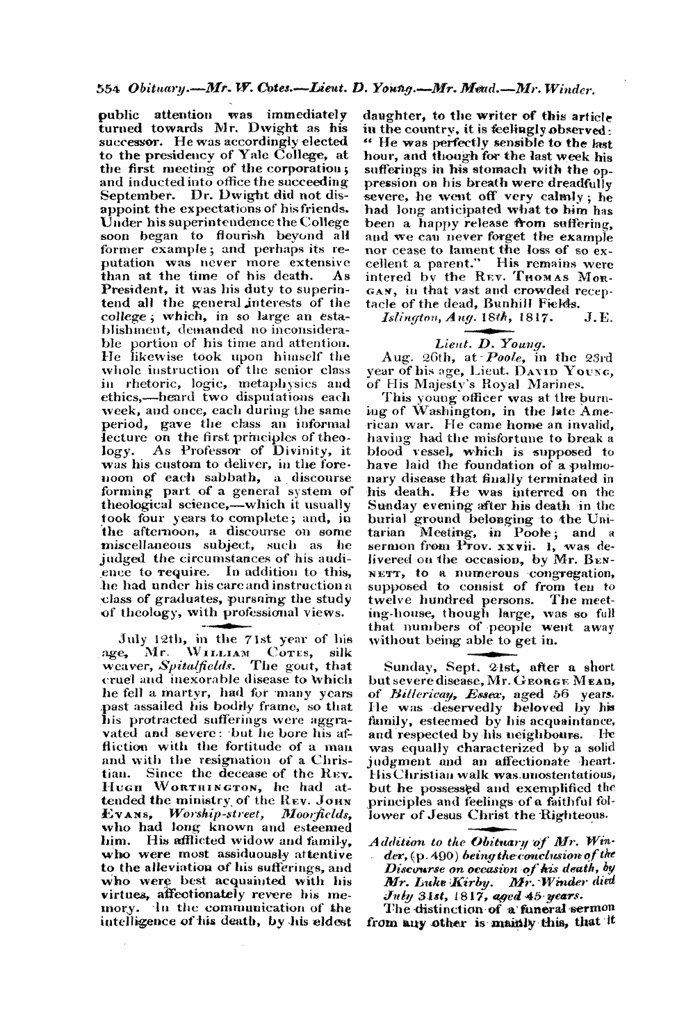 Monthly Repository (1806-1838) and Unitarian Chronicle (1832-1833): F Y, 1st edition - Untitled Article