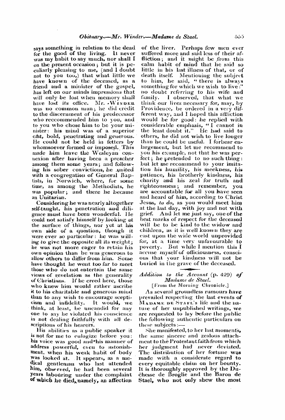 Monthly Repository (1806-1838) and Unitarian Chronicle (1832-1833): F Y, 1st edition - Untitled Article