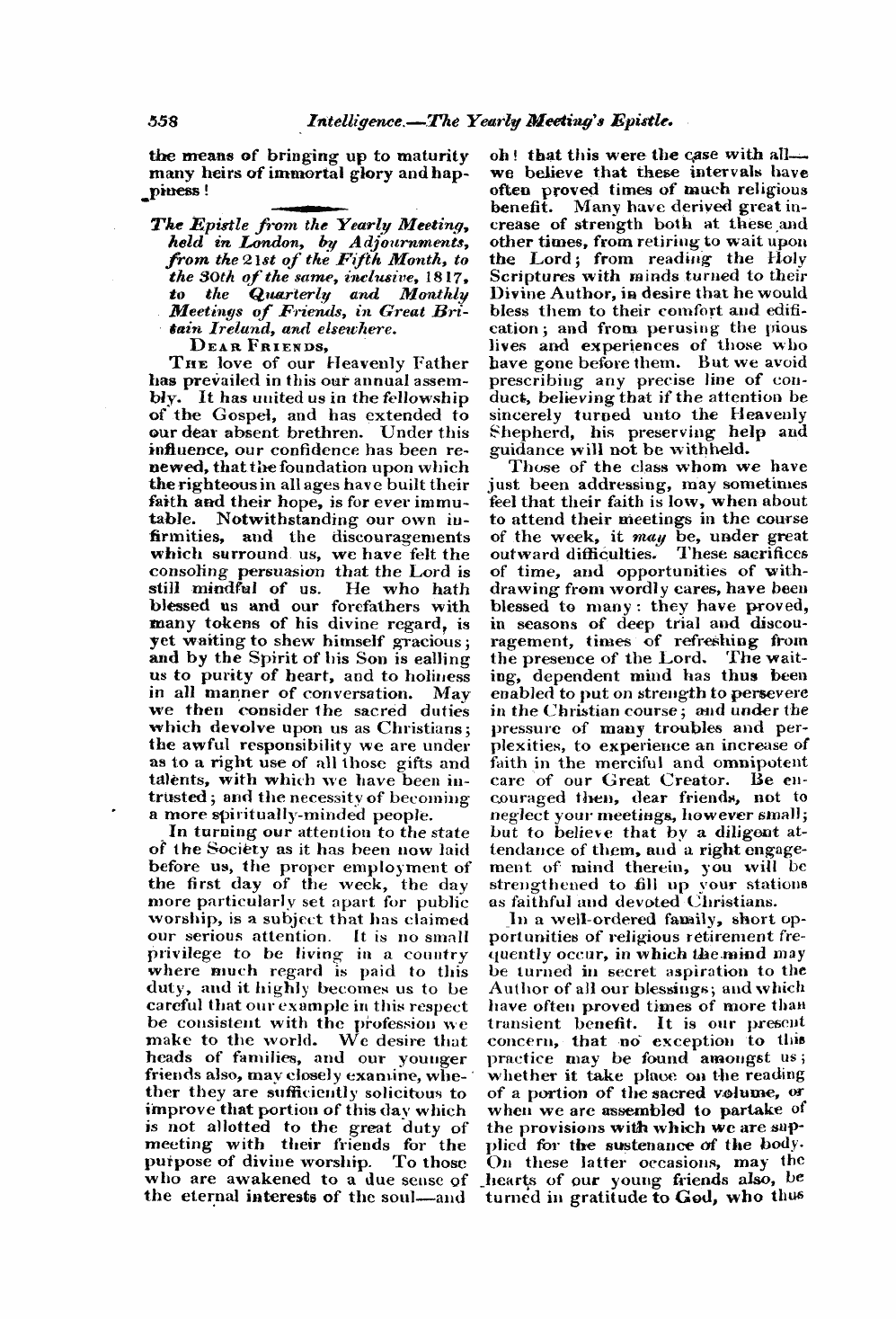 Monthly Repository (1806-1838) and Unitarian Chronicle (1832-1833): F Y, 1st edition - Untitled Article