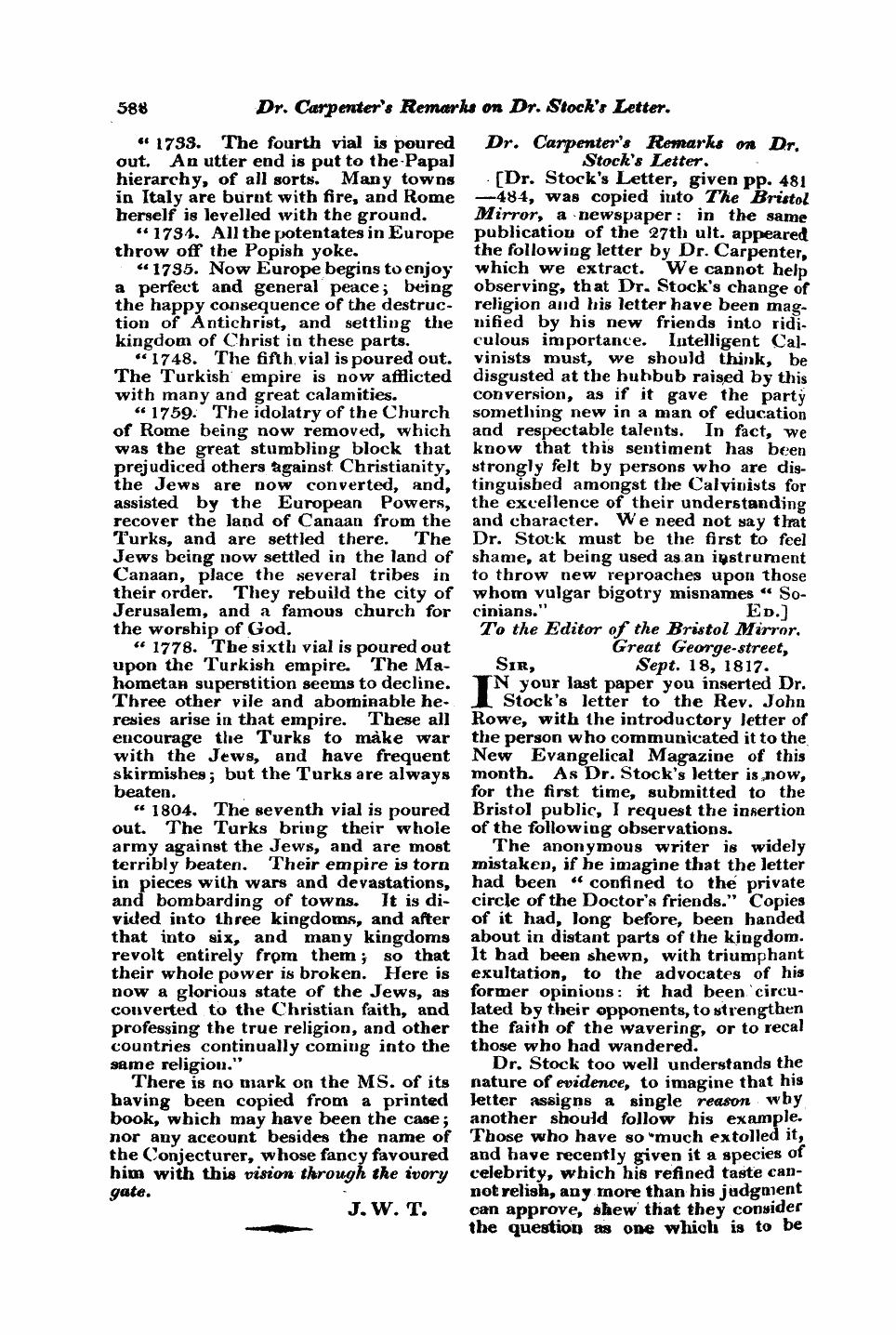 Monthly Repository (1806-1838) and Unitarian Chronicle (1832-1833): F Y, 1st edition - Untitled Article