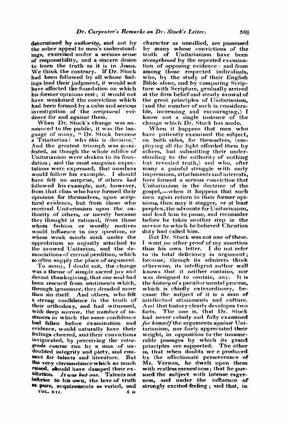 Monthly Repository (1806-1838) and Unitarian Chronicle (1832-1833): F Y, 1st edition - Untitled Article