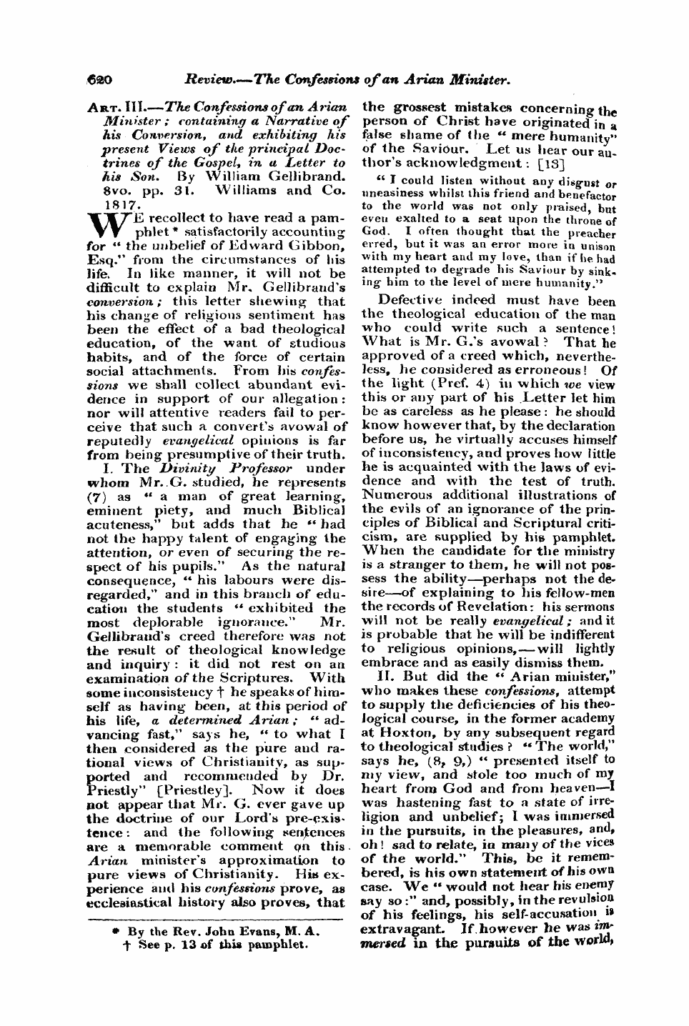 Monthly Repository (1806-1838) and Unitarian Chronicle (1832-1833): F Y, 1st edition - Untitled Article