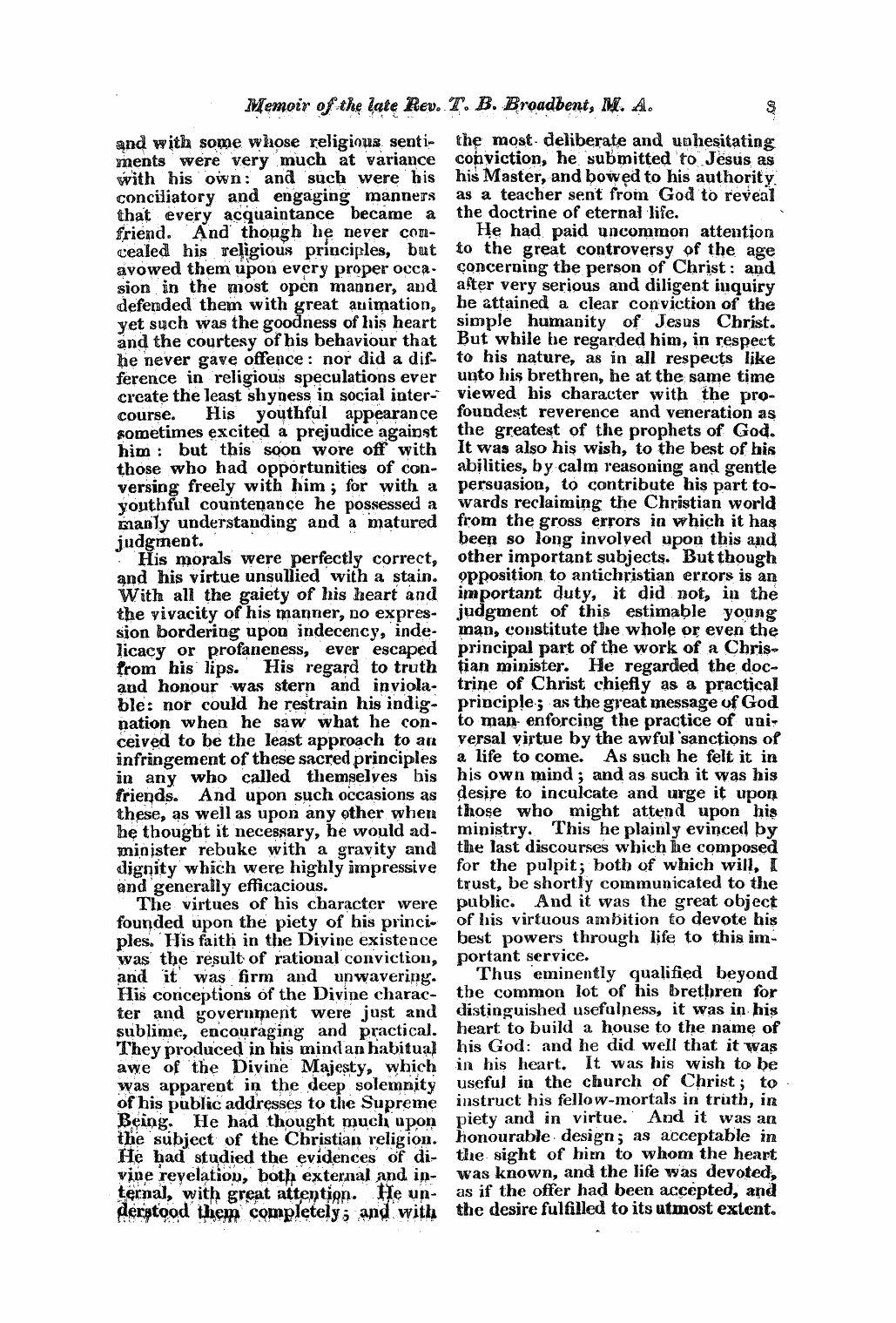 Monthly Repository (1806-1838) and Unitarian Chronicle (1832-1833): F Y, 1st edition: 3