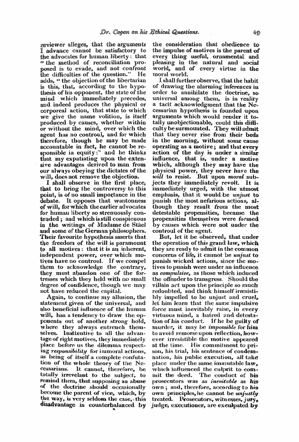 Monthly Repository (1806-1838) and Unitarian Chronicle (1832-1833): F Y, 1st edition - Untitled Article