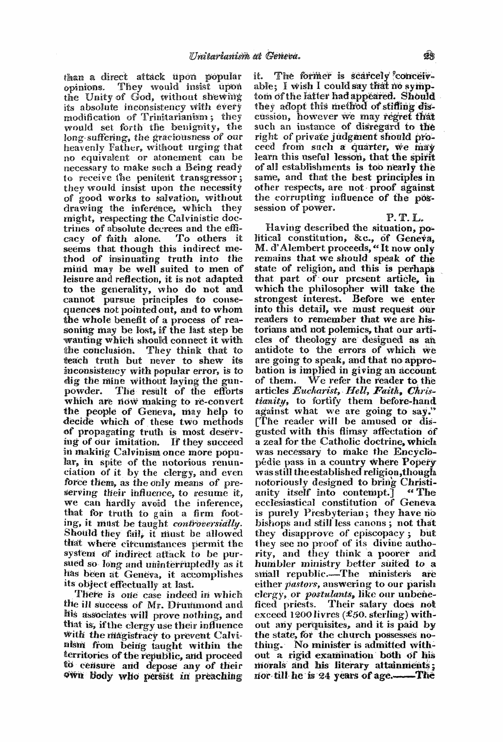 Monthly Repository (1806-1838) and Unitarian Chronicle (1832-1833): F Y, 1st edition: 23