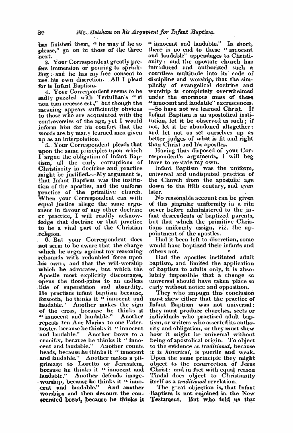 Monthly Repository (1806-1838) and Unitarian Chronicle (1832-1833): F Y, 1st edition: 30