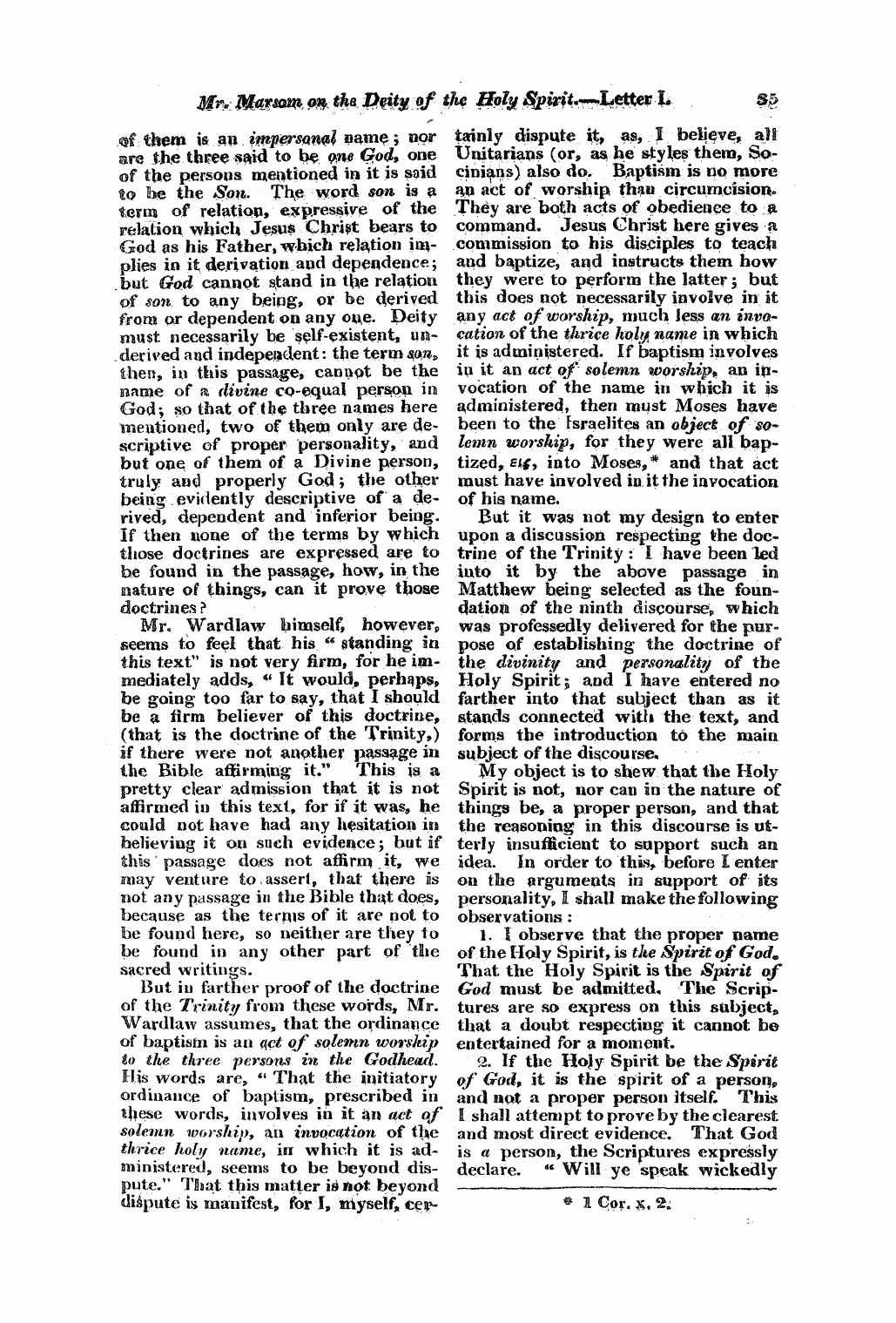 Monthly Repository (1806-1838) and Unitarian Chronicle (1832-1833): F Y, 1st edition: 35