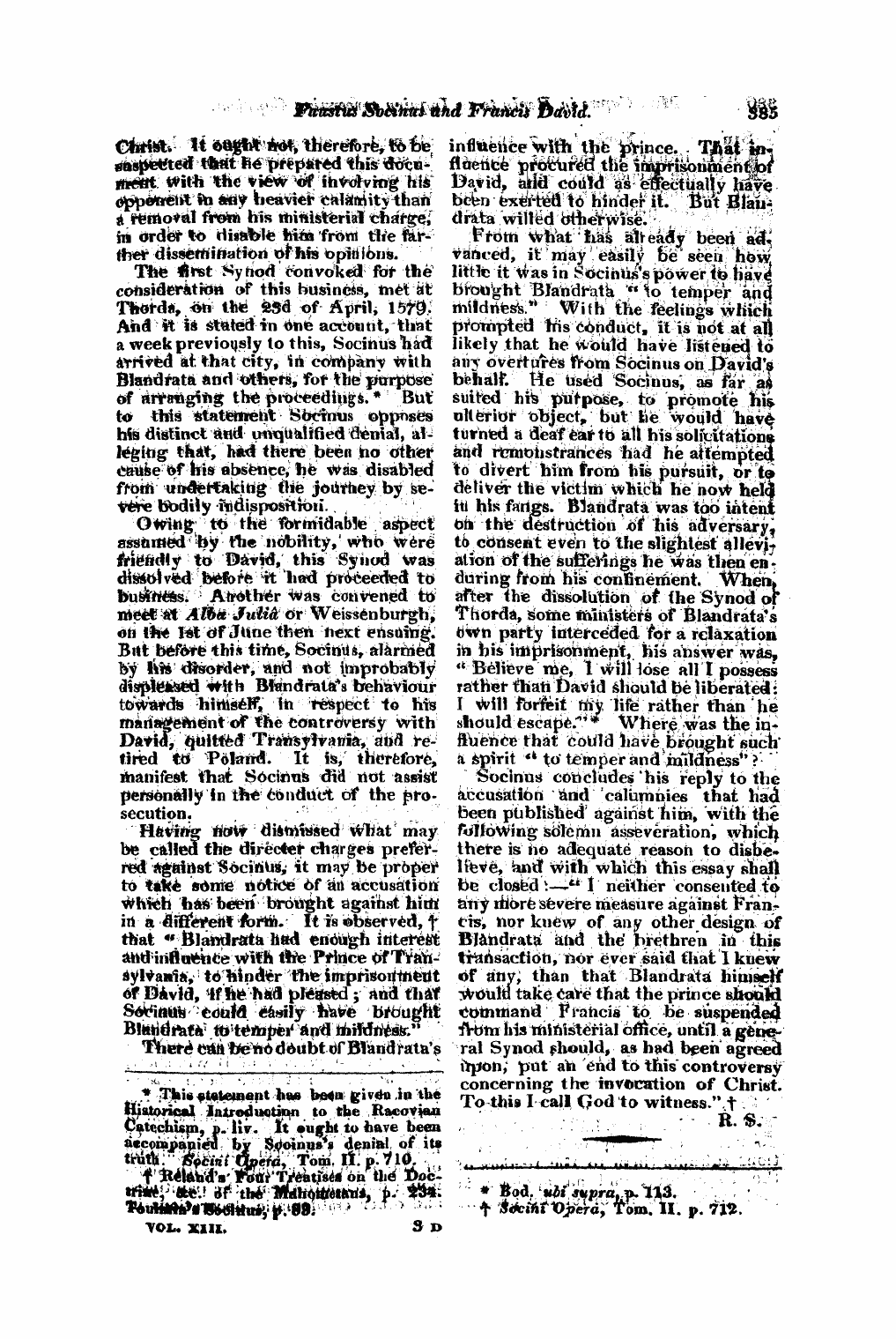 Monthly Repository (1806-1838) and Unitarian Chronicle (1832-1833): F Y, 1st edition - Untitled Article