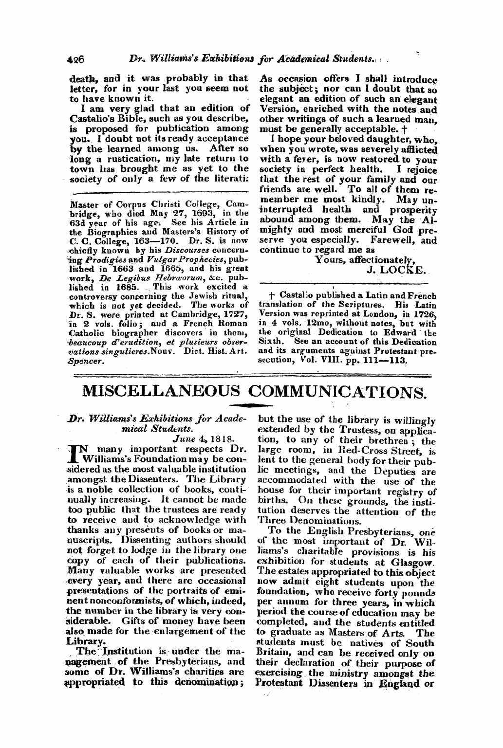 Monthly Repository (1806-1838) and Unitarian Chronicle (1832-1833): F Y, 1st edition - Untitled Article