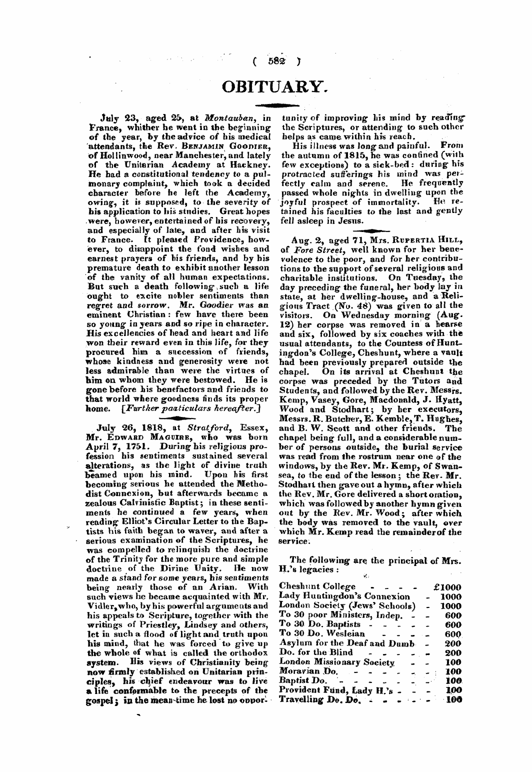 Monthly Repository (1806-1838) and Unitarian Chronicle (1832-1833): F Y, 1st edition - Untitled Article