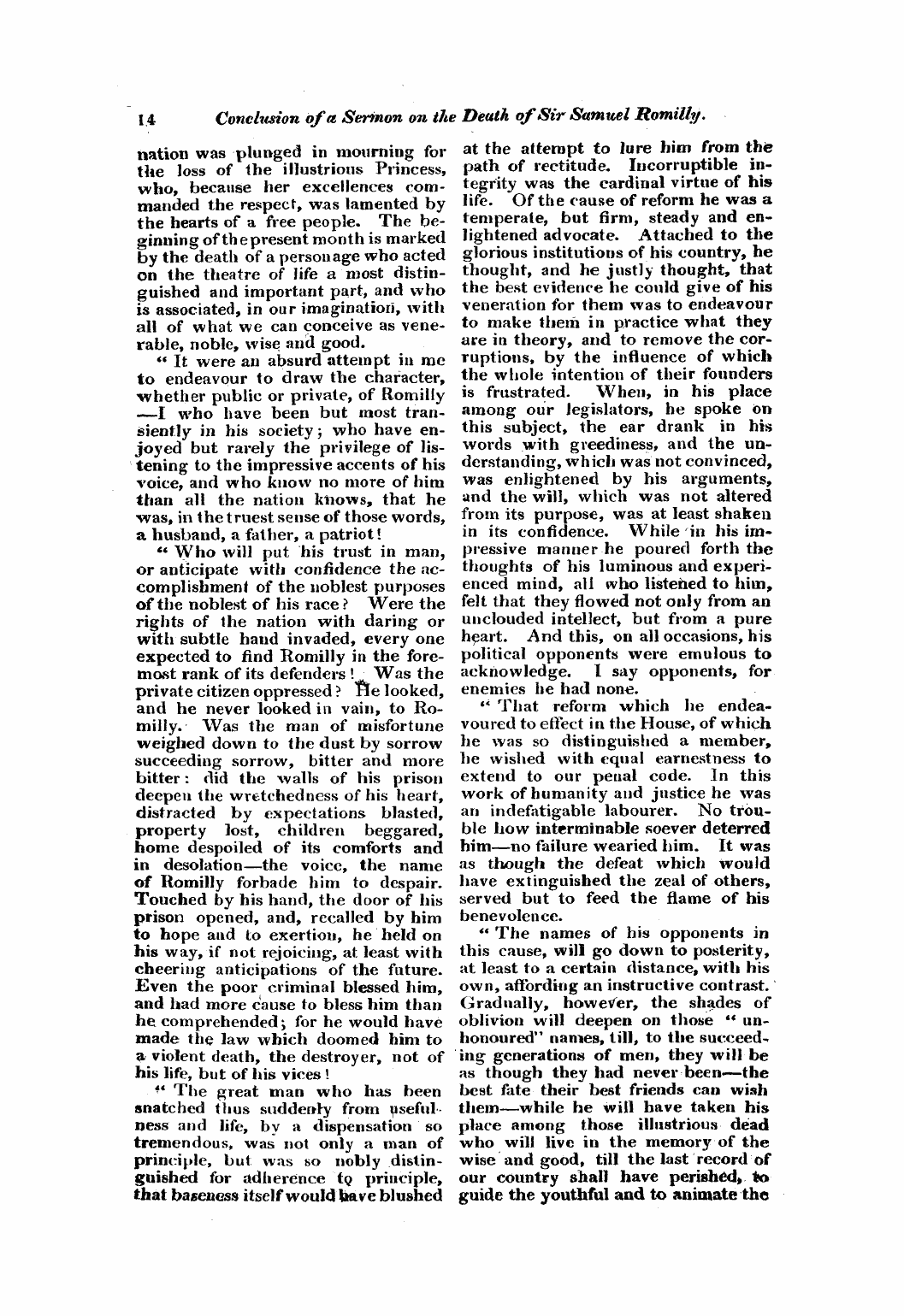 Monthly Repository (1806-1838) and Unitarian Chronicle (1832-1833): F Y, 1st edition: 14