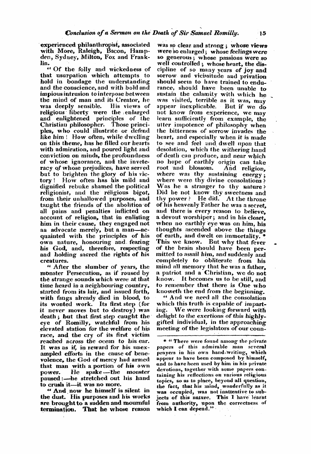 Monthly Repository (1806-1838) and Unitarian Chronicle (1832-1833): F Y, 1st edition - Untitled Article