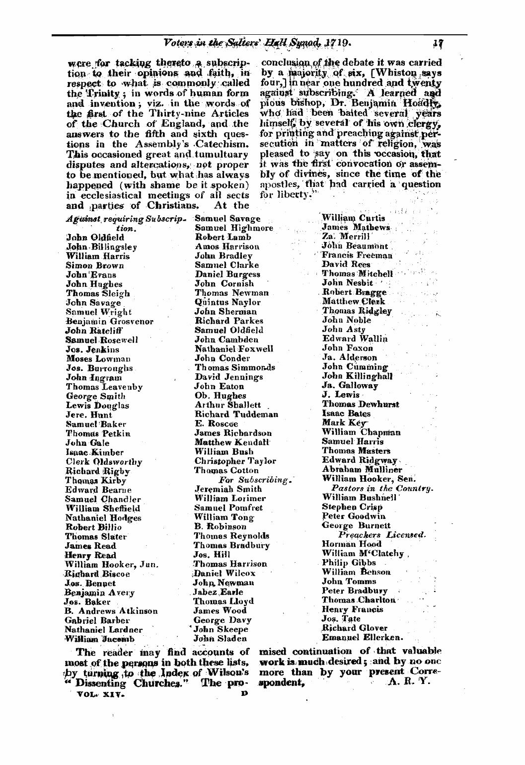 Monthly Repository (1806-1838) and Unitarian Chronicle (1832-1833): F Y, 1st edition: 17