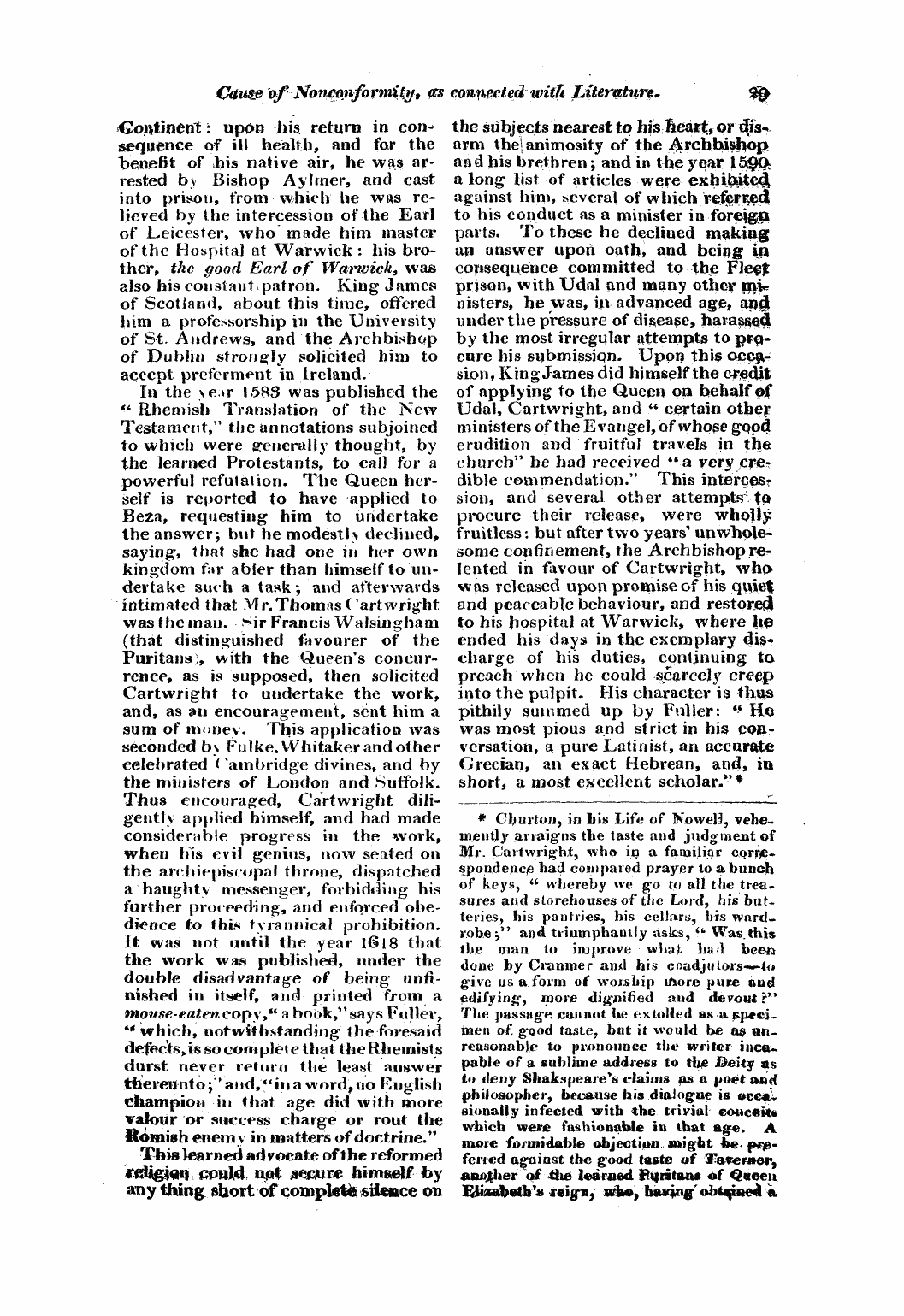 Monthly Repository (1806-1838) and Unitarian Chronicle (1832-1833): F Y, 1st edition: 29