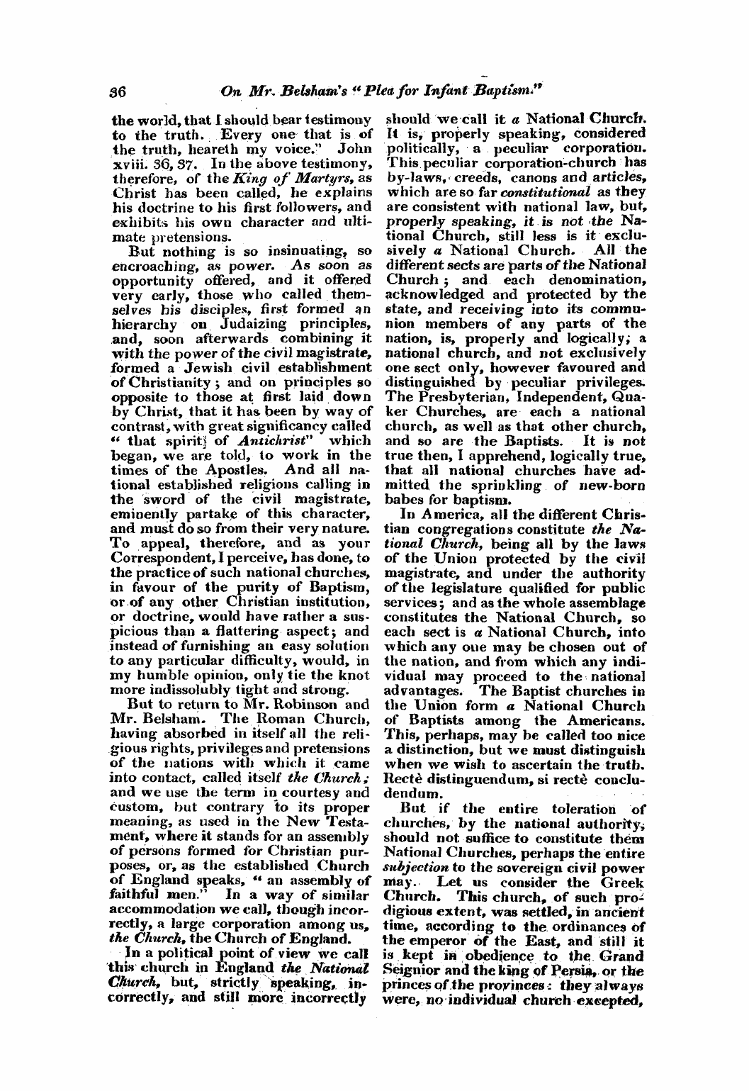 Monthly Repository (1806-1838) and Unitarian Chronicle (1832-1833): F Y, 1st edition: 36