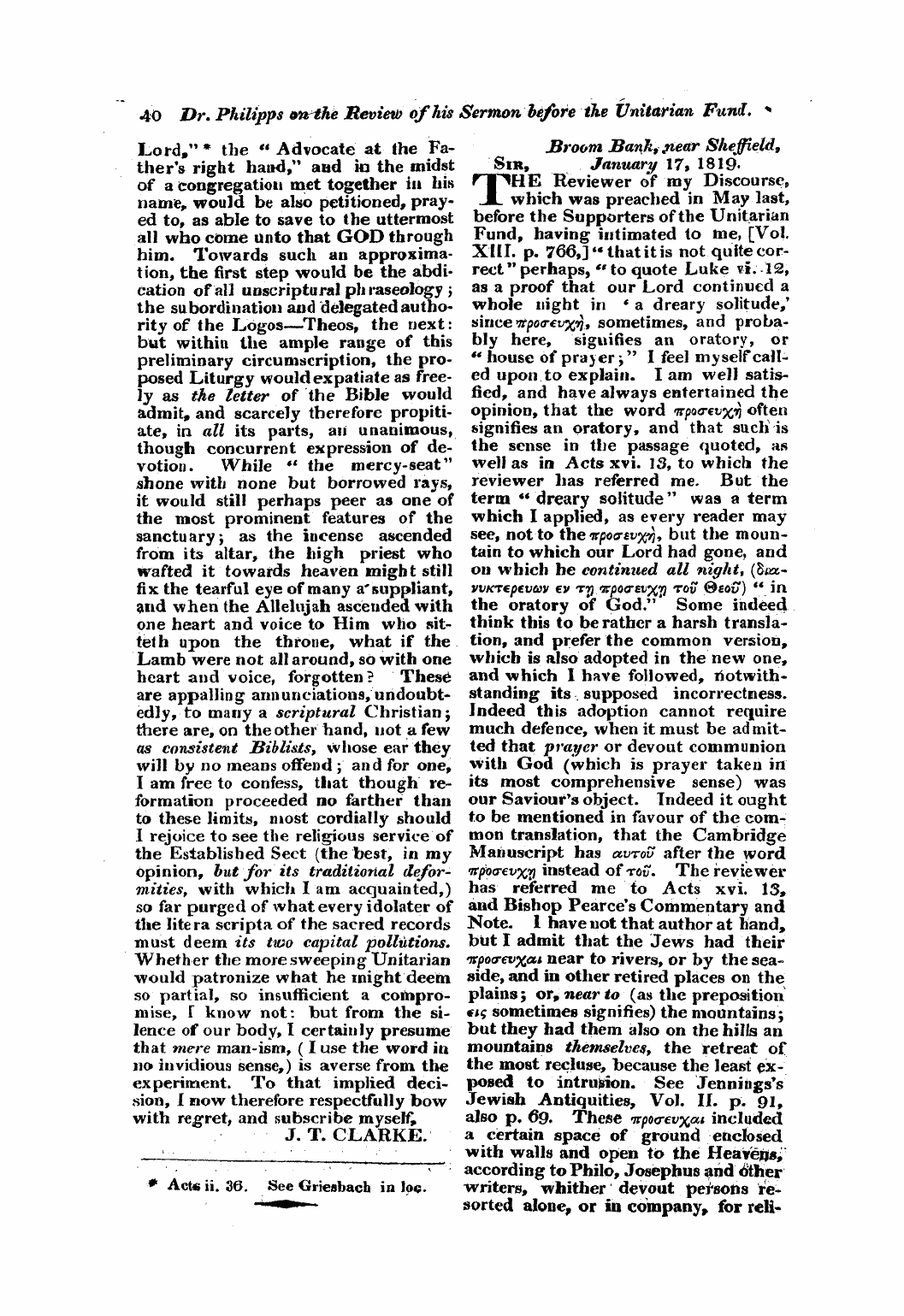 Monthly Repository (1806-1838) and Unitarian Chronicle (1832-1833): F Y, 1st edition - Untitled Article