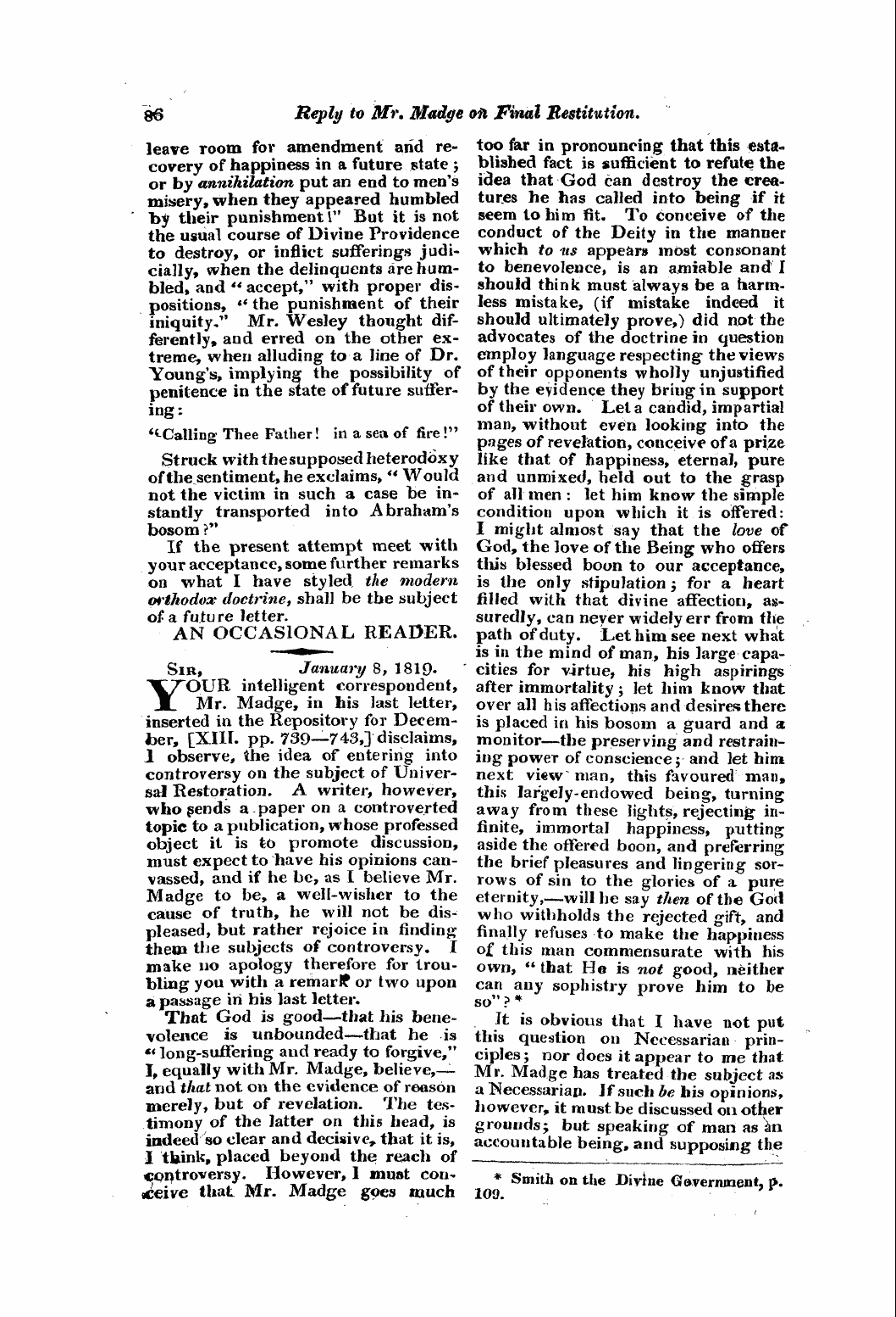 Monthly Repository (1806-1838) and Unitarian Chronicle (1832-1833): F Y, 1st edition, Supplement: 18