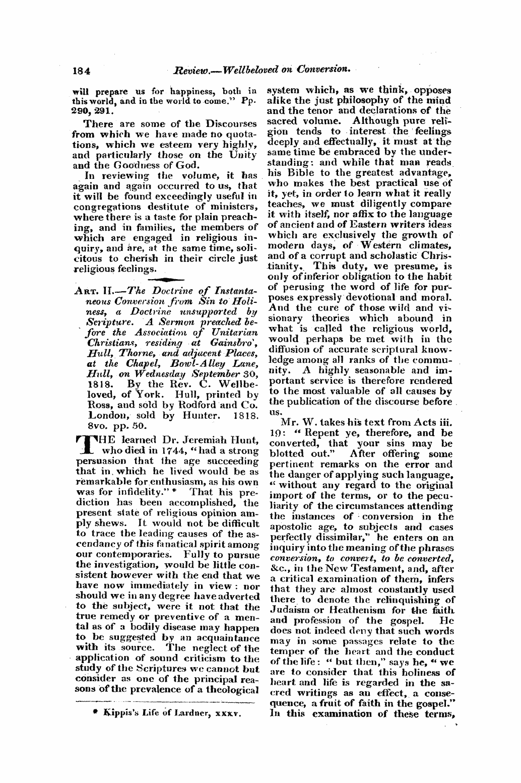 Monthly Repository (1806-1838) and Unitarian Chronicle (1832-1833): F Y, 1st edition - Untitled Article