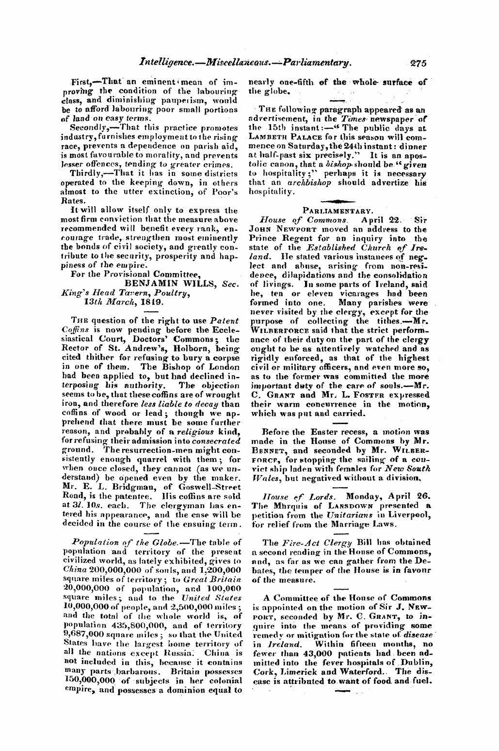 Monthly Repository (1806-1838) and Unitarian Chronicle (1832-1833): F Y, 1st edition - Untitled Article