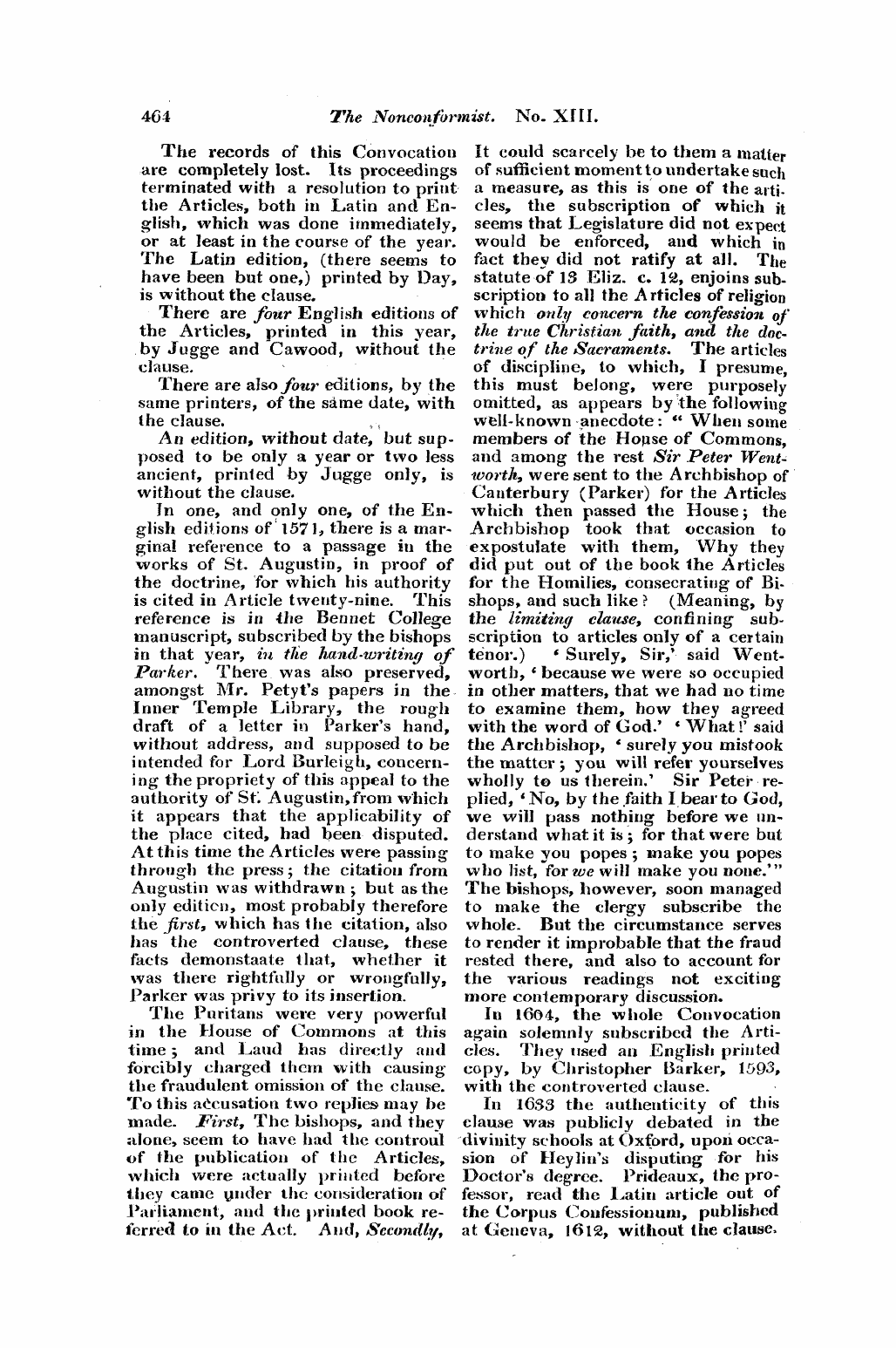 Monthly Repository (1806-1838) and Unitarian Chronicle (1832-1833): F Y, 1st edition - Untitled Article