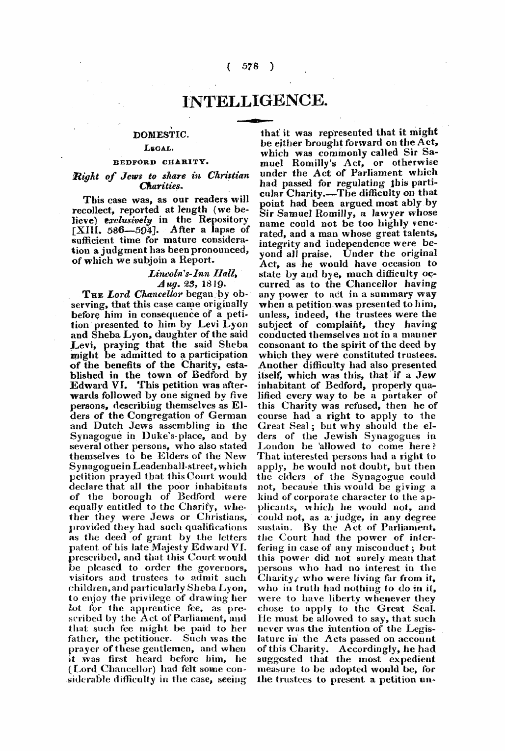 Monthly Repository (1806-1838) and Unitarian Chronicle (1832-1833): F Y, 1st edition - Untitled Article