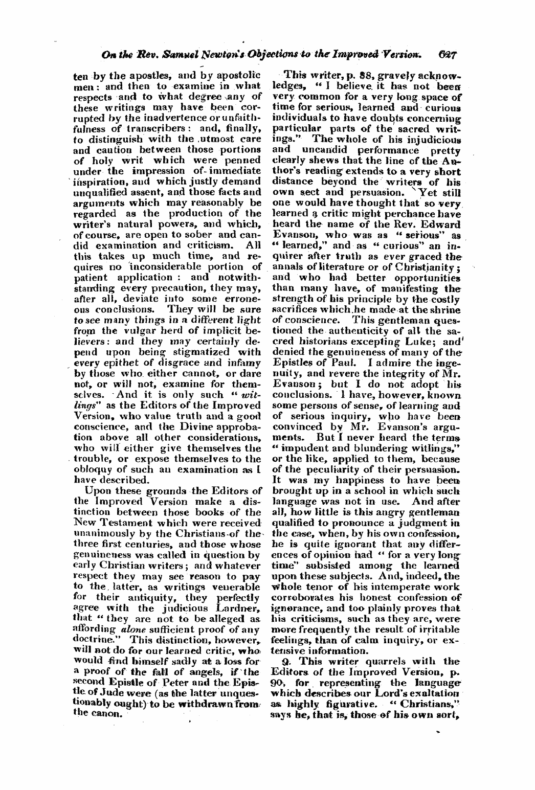 Monthly Repository (1806-1838) and Unitarian Chronicle (1832-1833): F Y, 1st edition - Untitled Article