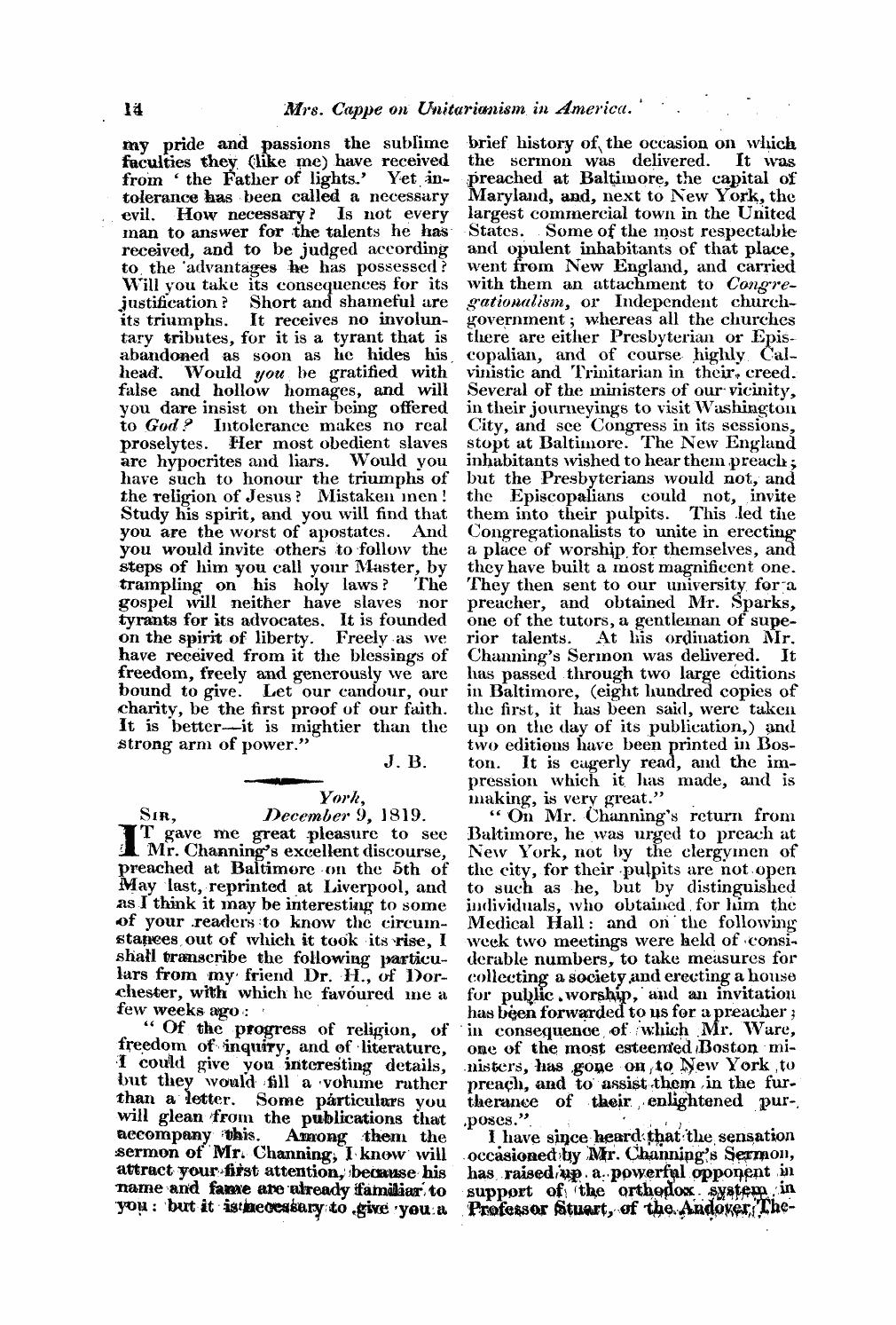 Monthly Repository (1806-1838) and Unitarian Chronicle (1832-1833): F Y, 1st edition - Untitled Article