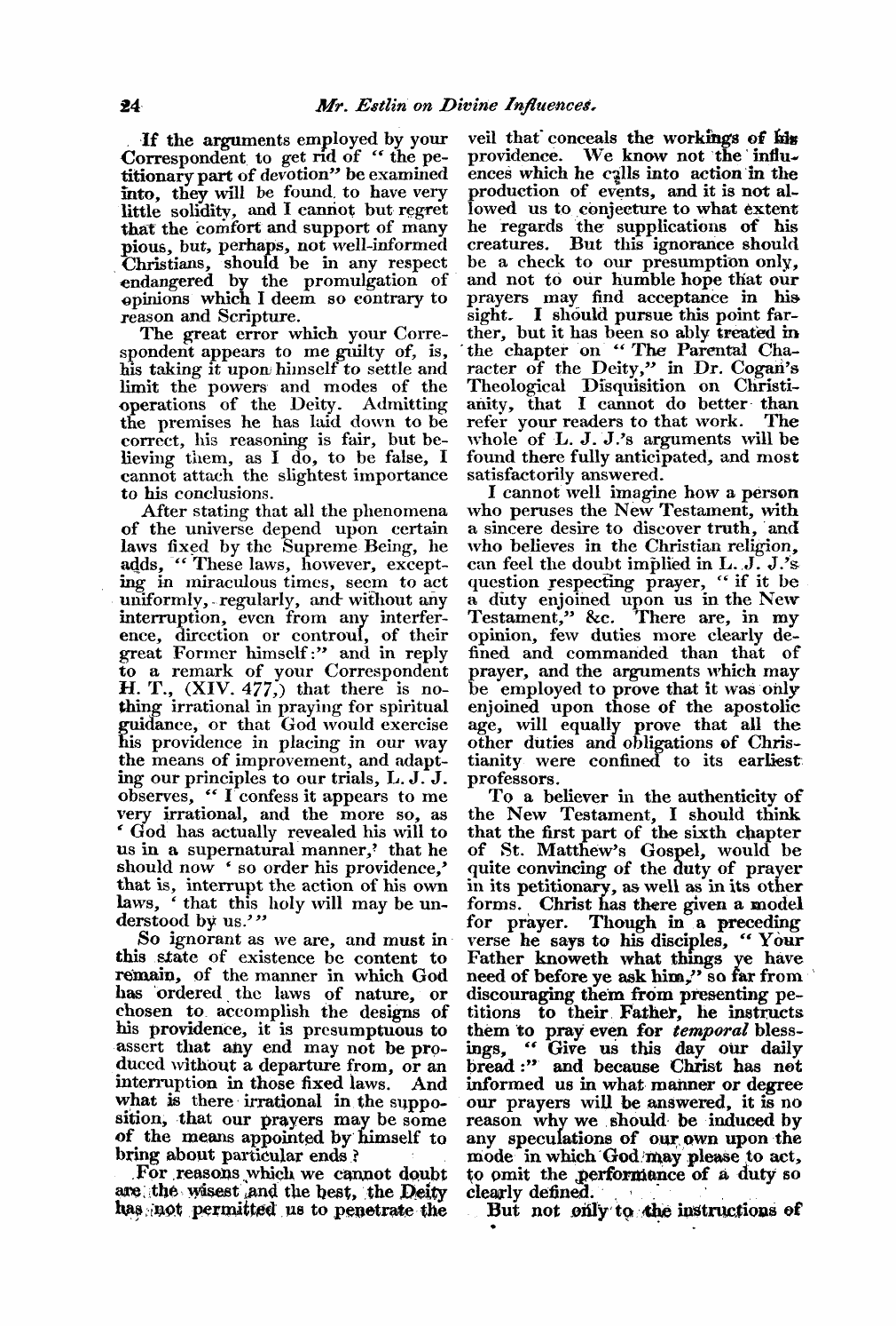 Monthly Repository (1806-1838) and Unitarian Chronicle (1832-1833): F Y, 1st edition - Untitled Article