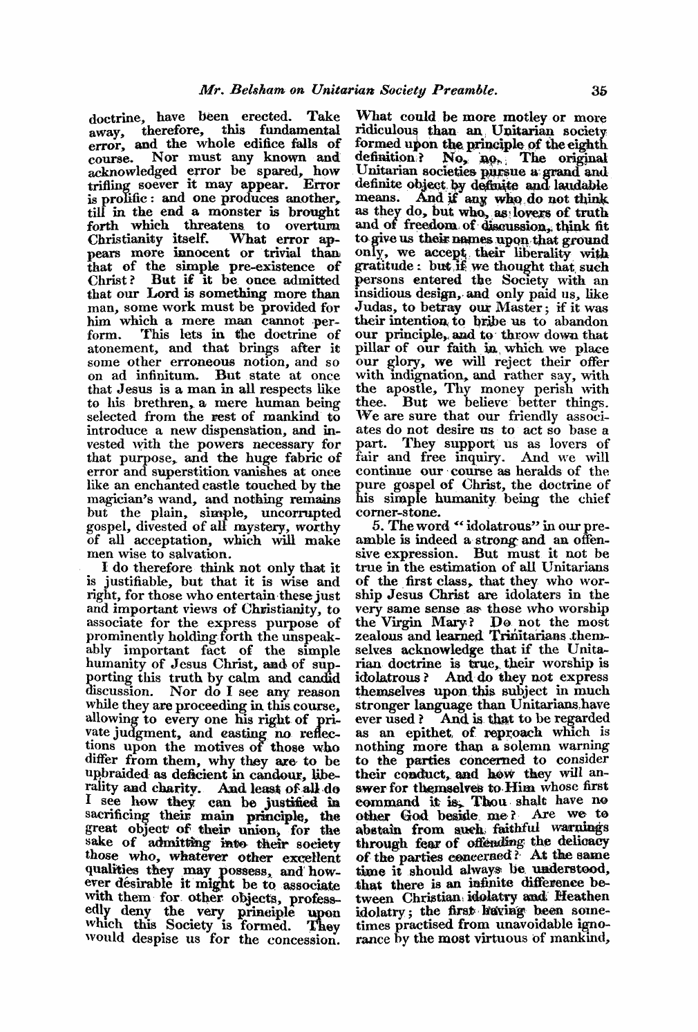 Monthly Repository (1806-1838) and Unitarian Chronicle (1832-1833): F Y, 1st edition: 35