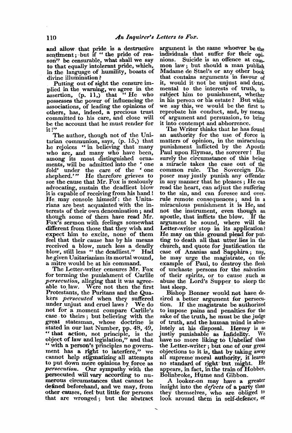 Monthly Repository (1806-1838) and Unitarian Chronicle (1832-1833): F Y, 1st edition - Untitled Article