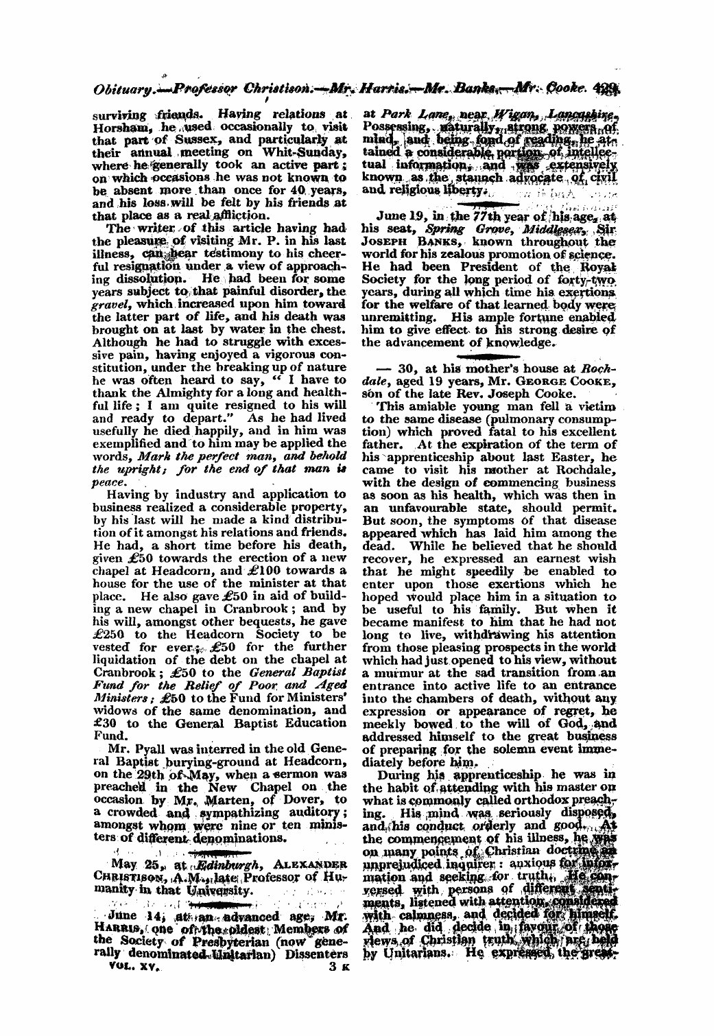 Monthly Repository (1806-1838) and Unitarian Chronicle (1832-1833): F Y, 1st edition - Untitled Article