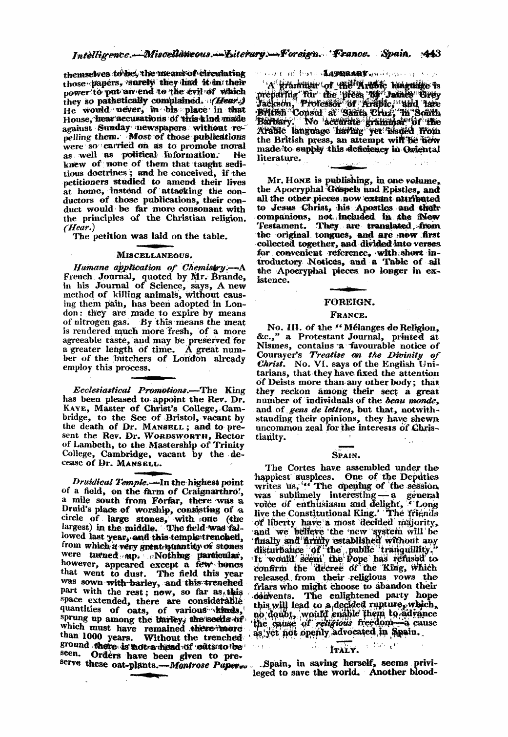 Monthly Repository (1806-1838) and Unitarian Chronicle (1832-1833): F Y, 1st edition - Untitled Article