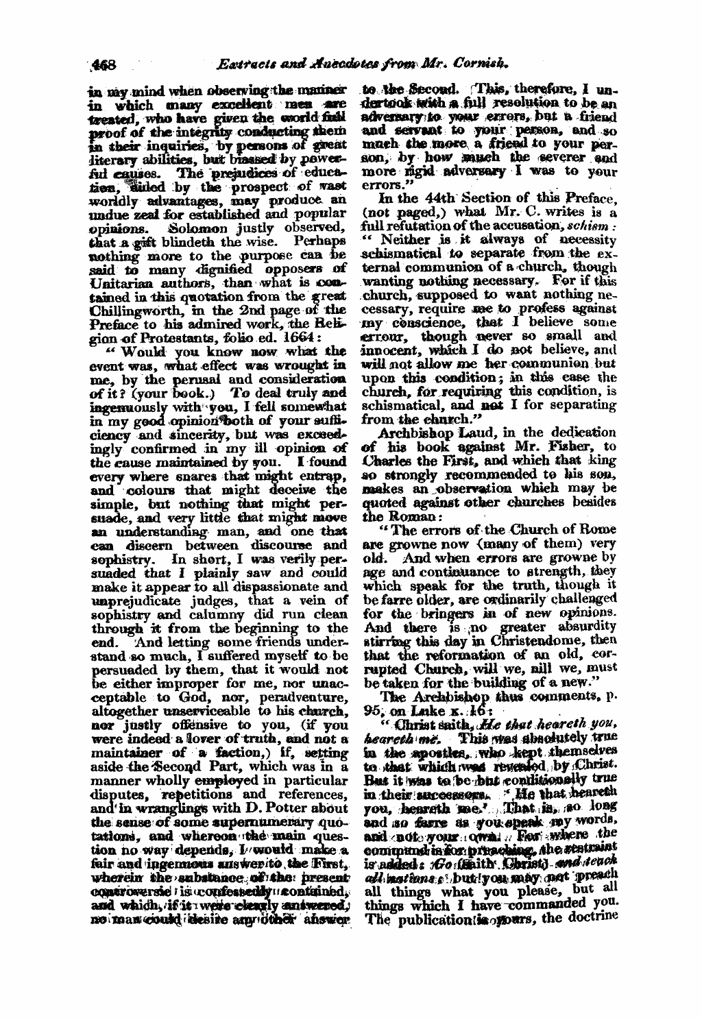 Monthly Repository (1806-1838) and Unitarian Chronicle (1832-1833): F Y, 1st edition - Untitled Article