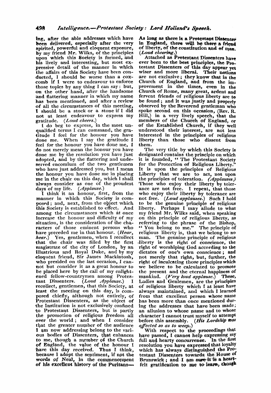 Monthly Repository (1806-1838) and Unitarian Chronicle (1832-1833): F Y, 1st edition - Untitled Article